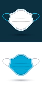 medical masks respiratory accessories for covid19 protection vector