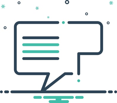 Mix icon for ask a question vector