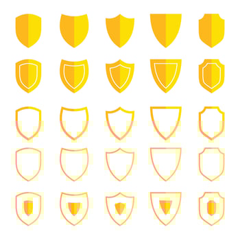 Shield icons set protect shield vector set shield security icons