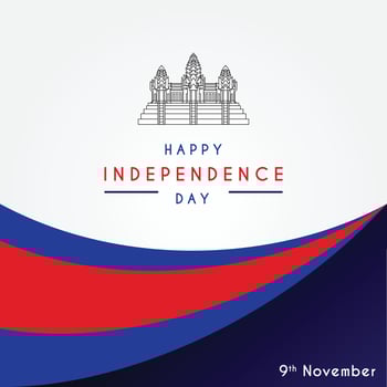 Cambodia independence day illustration template design vector