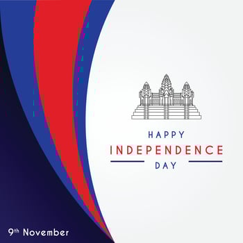 Cambodia independence day illustration template design vector