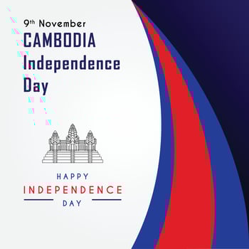 Cambodia independence day illustration template design vector