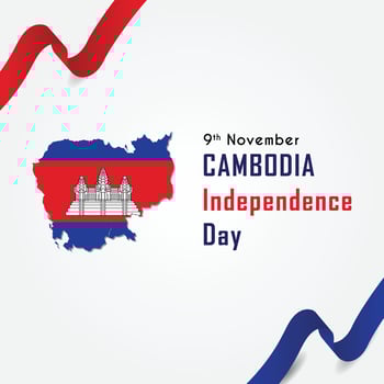 Cambodia independence day illustration template design vector