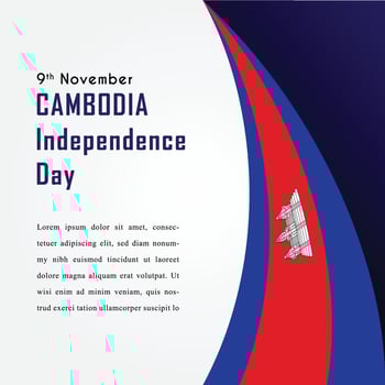 Cambodia independence day illustration template design vector