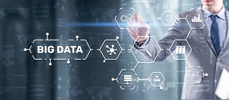 Big data and business intelligence analytics concept photo