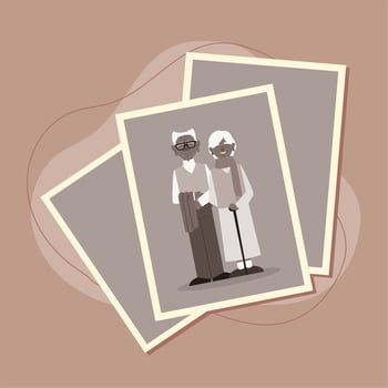 picture of grandparents couple vector