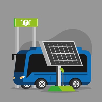electric vehicle panel solar vector