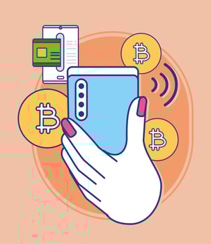 smartphone payment online vector