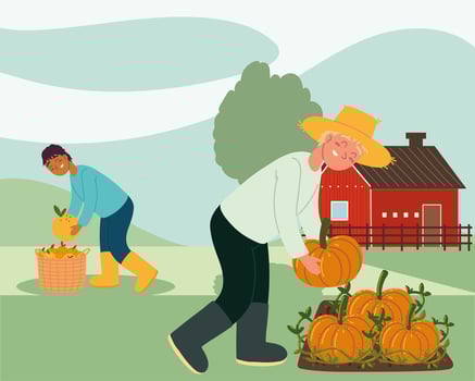 farmers worker farm vector