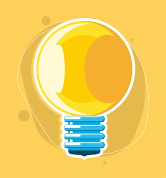 energy light bulb vector