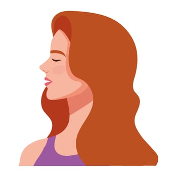 blond woman character vector