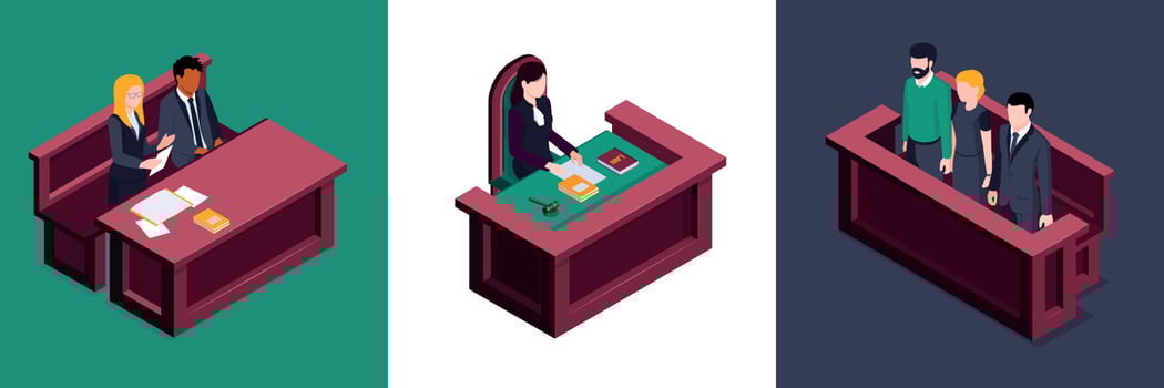 Court Justice Design Concept vector