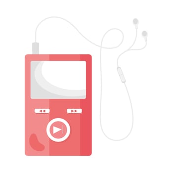 mp3 player device vector
