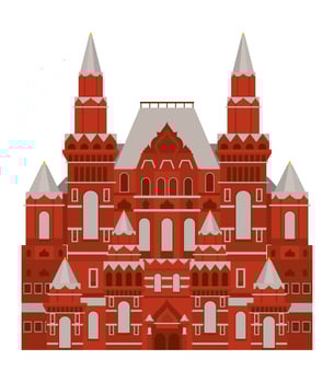 moscu red castle vector