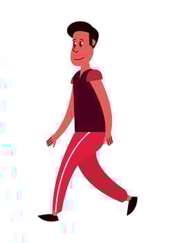 young man walking vector