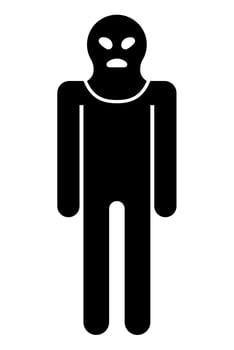 extremist silhouette character vector