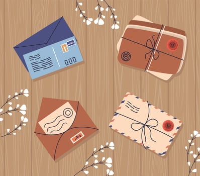 four postal service icons vector