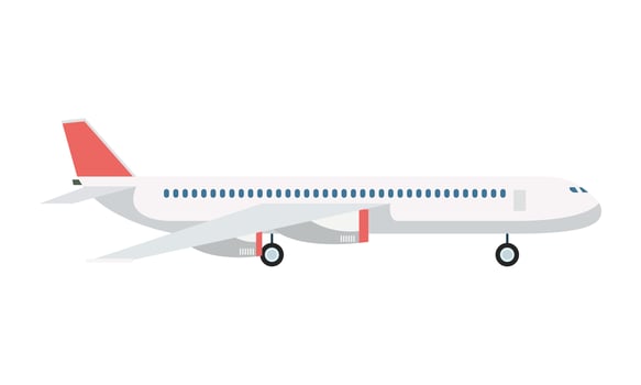 airplane transport airline isolated icon vector