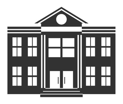 school facade building vector