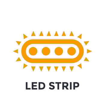 LED strip icon on white vector