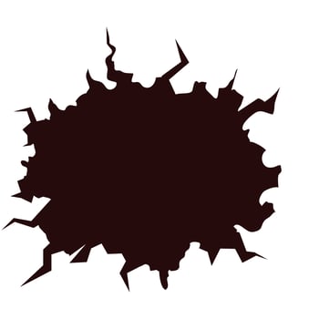 fractured wall or cracked vector