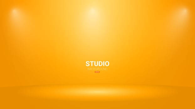 Empty studio room background with sportlights. vector