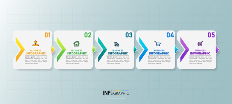 Colorful abstract business infographic vector