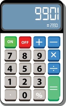 Calculator with stylish look vector