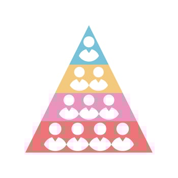 human pictogram pyramid vector