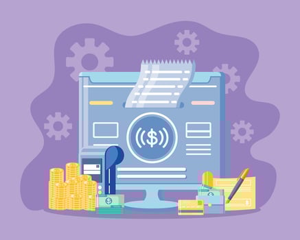 website payment solutions vector