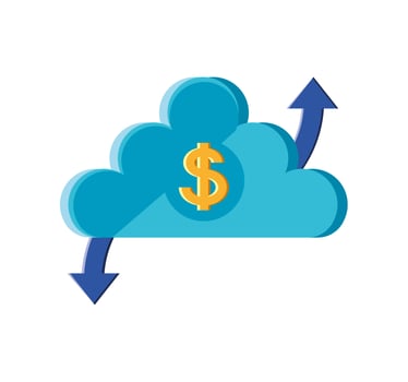 cloud storage money vector