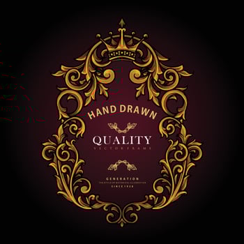Premium Badge Flourish Best Ornaments vector