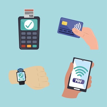 icons contactless payment vector