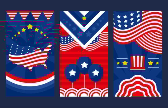 Veteran Day Banner Set vector
