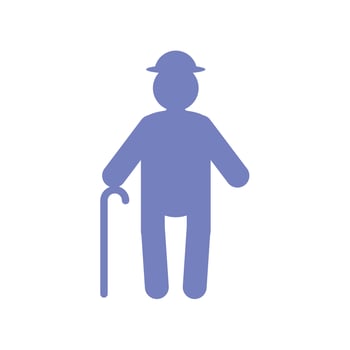pictogram old man vector