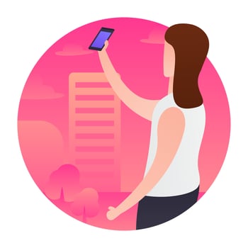 Trendy Selfie Concepts vector