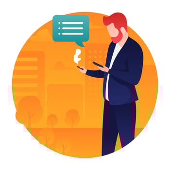 Businessman Chatting Concepts vector
