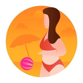 Beach Girl Concepts vector