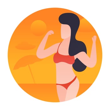 Beach Girl Concepts vector