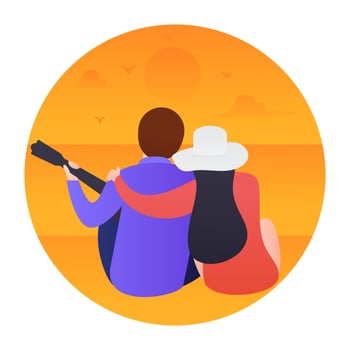 Romantic Couple Concepts vector