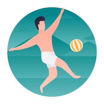 Trendy Volleyball Concepts vector