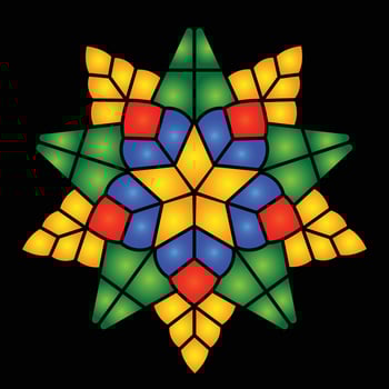Christmas lantern mandala style vector