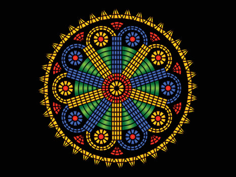 Christmas lantern mandala style vector