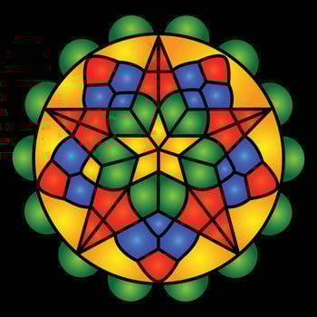 Christmas lantern mandala style vector