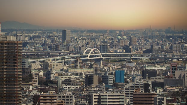 Ikebukuro District. Aerial view of Ikebukuro city Tokyo Japan. photo