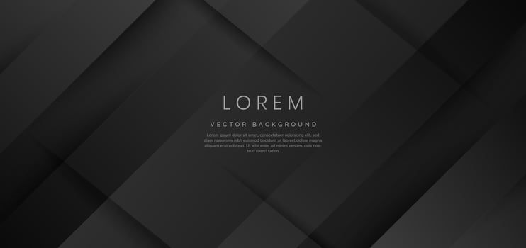 Abstract black and grey gradient geometric diagonal background. vector