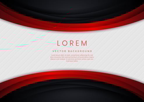Template corporate banner concept red black grey and white contrast background. vector