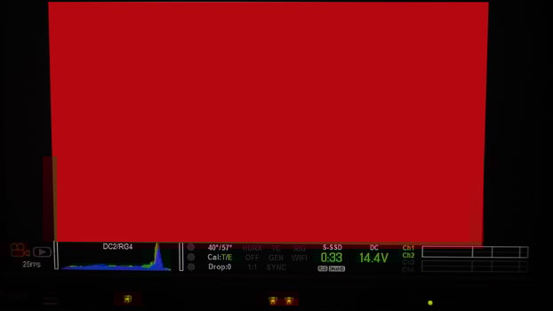 Video recording screen. Professional camera viewfinder frame on monitor screen. photo