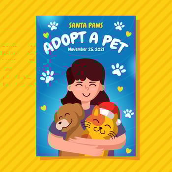 Santa Paws Poster Concept vector