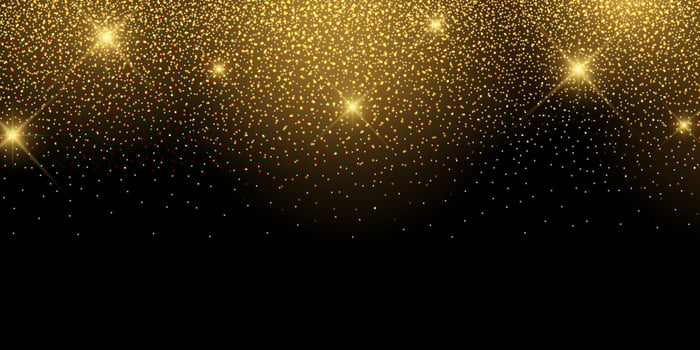 gold sparkle christmas banner vector